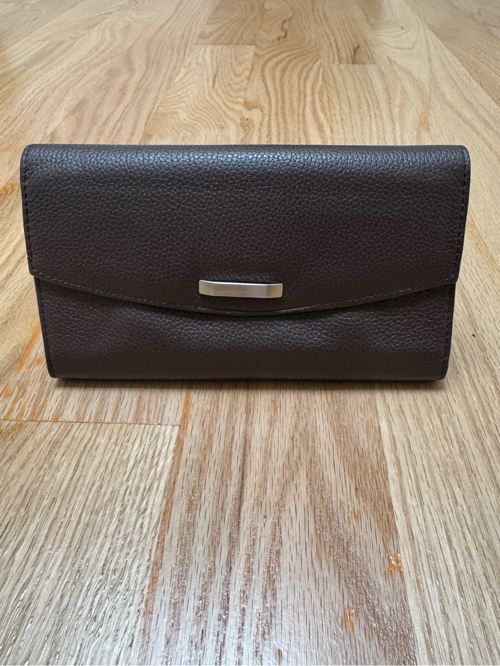 Vintage Amity Leather Checkbook Organizer Wallet NOS NIB London Chocolate.